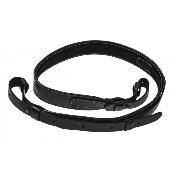 Ремень кожаный на подкладке узкий (чёрный) - 