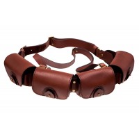 Патронташ кожаный двухрядный