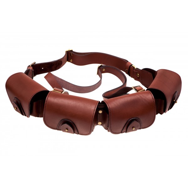 Патронташ кожаный двухрядный - 