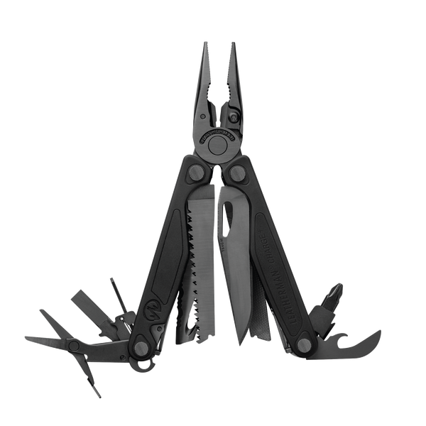 Мультитул LEATHERMAN CHARGE PLUS BLACK, синтетичний чохол, карт. кор., метрика. біти - 