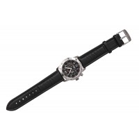 Годинник Traser Classic Alarm BD Steel шкіра