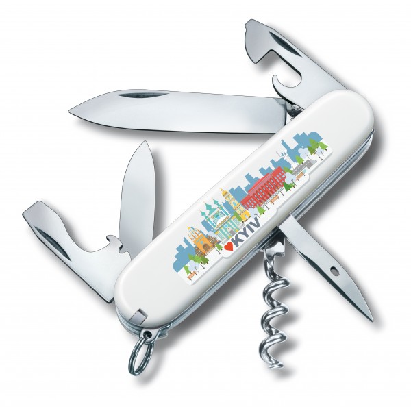 Нож Victorinox Swiss Army Spartan белый с логотипом "Киев" - 