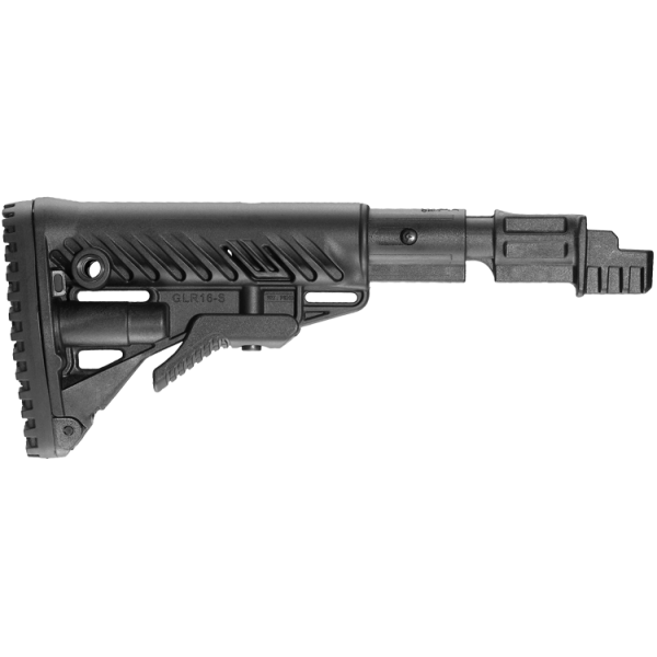 Приклад телескопический с амортизатором FAB для AK 47, черный - 