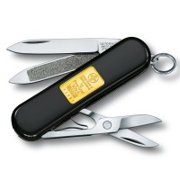 Ніж Victorinox Classic SD чорний із золотою пластинкою