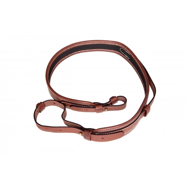 Ремень кожаный на подкладке узкий - 