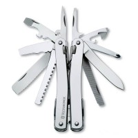 Мультитул Victorinox SwissTool Spirit у шкіряному чохлі з поворотною кліпсою