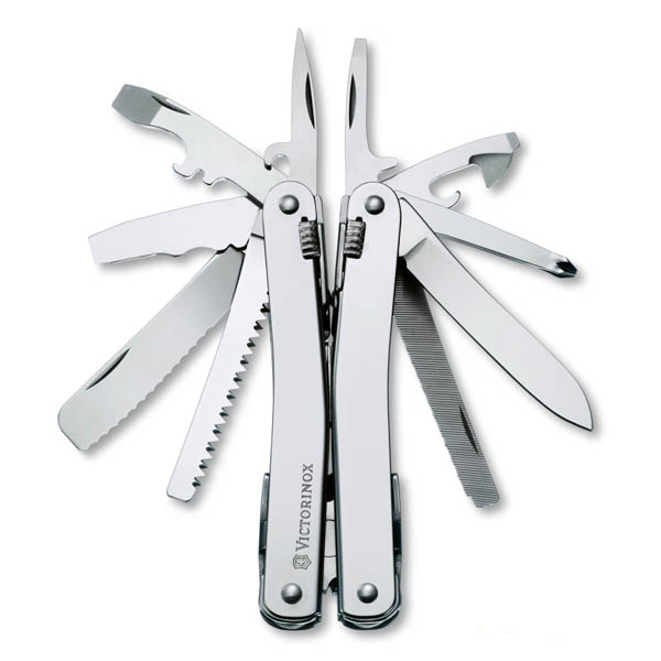 Мультитул Victorinox SwissTool Spirit в кожаном чехле с поворотной клипсой - 