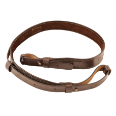 Ремень кожаный на подкладке узкий (коричневый)