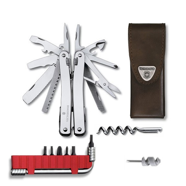 Мультитул Victorinox SwissTool Spirit Plus в шкіряному чохлі - 