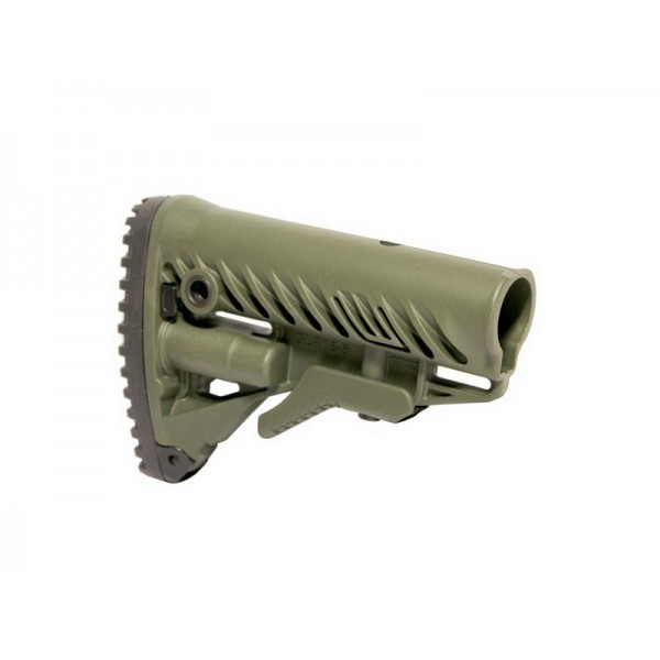 Приклад телескопический с амортизатором FAB для AK 47, зеленый - 