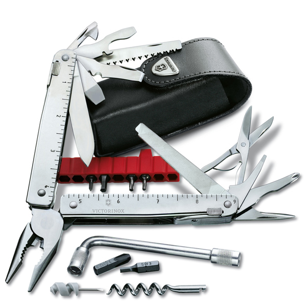 Мультитул Victorinox SwissTool Cs Plus в шкіряному чохлі - 