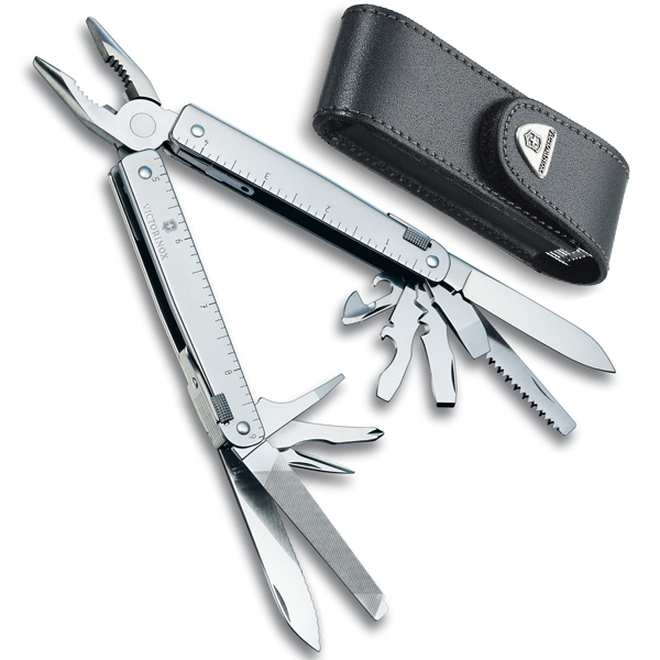Мультитул Victorinox SwissTool в кожаном чехле - 
