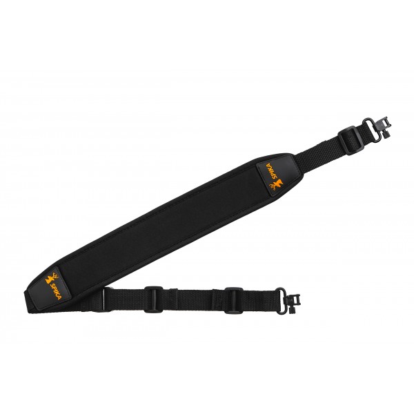 Ремень ружейный с антабками SPIKA Alpine, чёрный - 