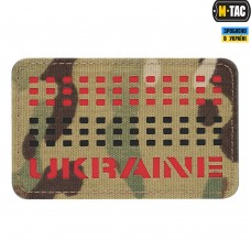 M-Tac нашивка Ukraine Laser Cut Multicam/Red/Black