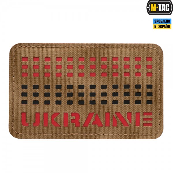 M-Tac нашивка Ukraine Laser Cut Coyote/Red/Black - 51150533