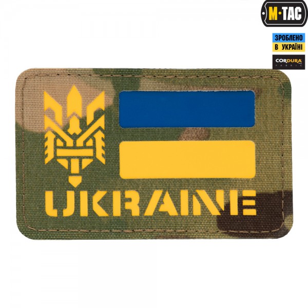 M-Tac нашивка Ukraine (с Тризубом) Laser Cut Multicam - 51149008