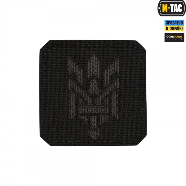 M-Tac нашивка Тризуб (стилизация) Laser Cut малая Black/Grey - 51198211