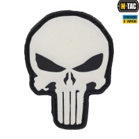 M-Tac нашивка Punisher ПВХ чорно-біла