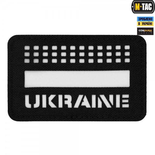 M-Tac нашивка Ukraine Laser Cut Black/светонакопичувач - 3565082