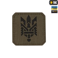 M-Tac нашивка Тризуб (стилізація) Laser Cut мала Ranger Green/Black