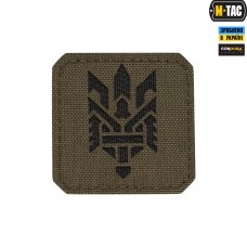 M-Tac нашивка Тризуб (стилізація) Laser Cut мала Ranger Green/Black
