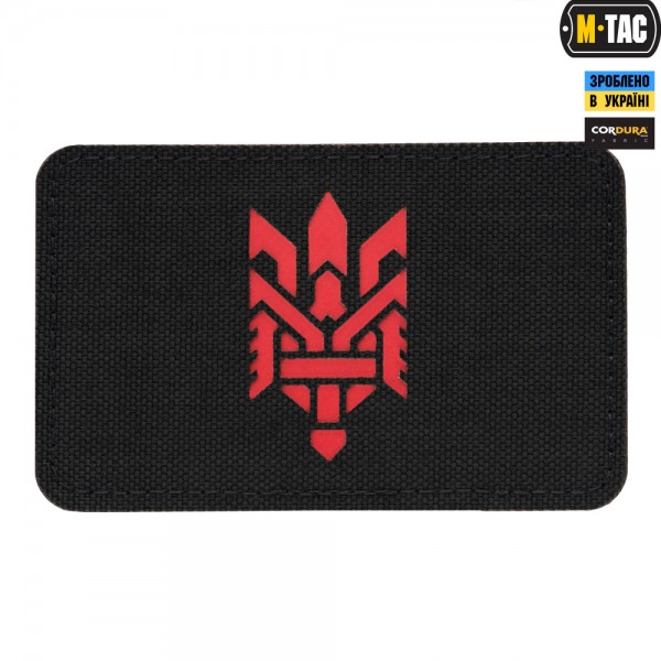 M-Tac нашивка Тризуб (стилизация) Laser Cut горизонтальная Black/Red - 51197233