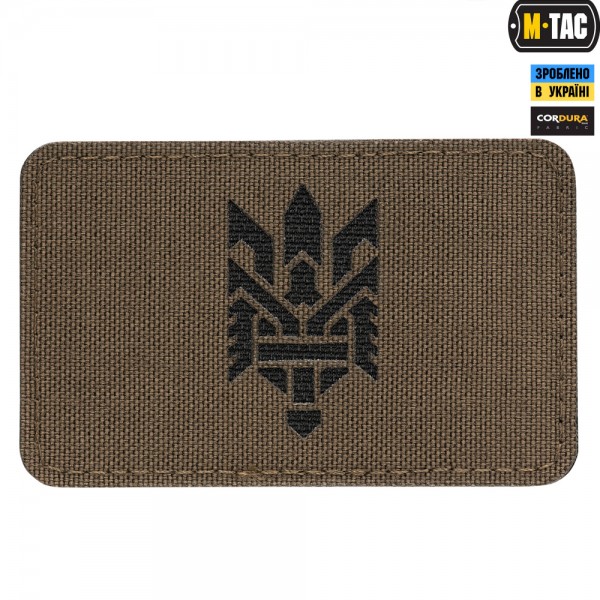 M-Tac нашивка Тризуб (стилизация) Laser Cut горизонтальная Ranger Green/Black - 51197232