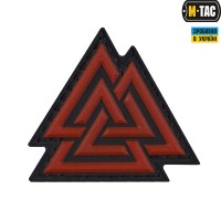 M-Tac нашивка Валькнут ПВХ чорний/червоний