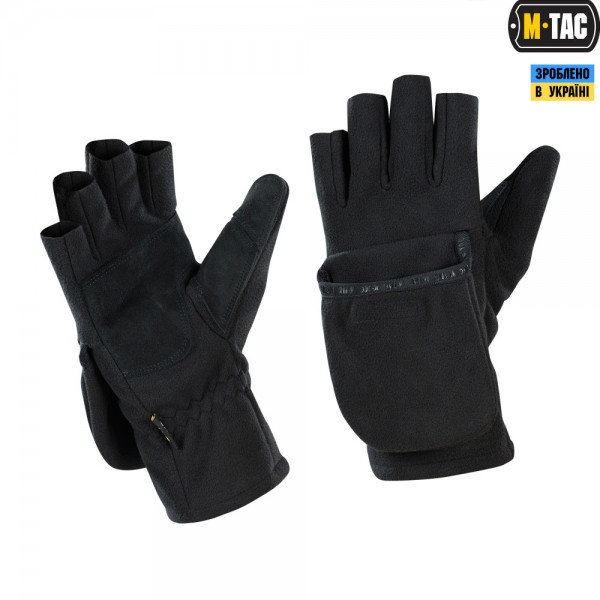 M-Tac перчатки беспалые с клапаном Windblock 295 Black - 90008002