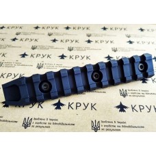 Крук рейка Пикатинни с креплением M-Lok черная (10 слотов, 1 скос)