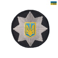 Кокарда Полиция круглая 6 см черная