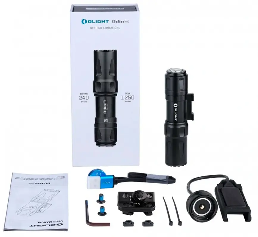 2370.32.68 Ліхтар Olight Odin mini з кріпленням M-LOK і виносної кнопкою к:чорний - 2370.32.68 2370.32.68 Ліхтар Olight Odin mini з кріпленням M-LOK і виносної кнопкою к:чорний - 2370.32.68